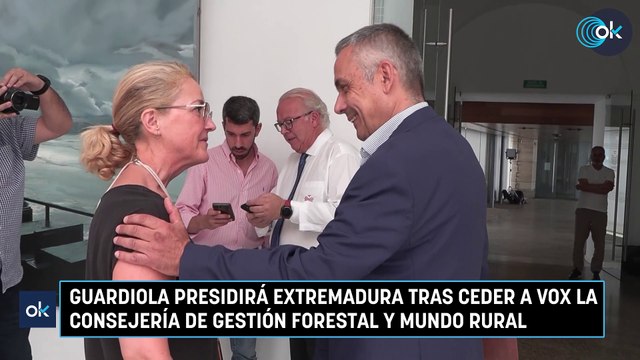 Guardiola presidirá Extremadura tras ceder a vox la Consejería de Gestión Forestal y Mundo Rural