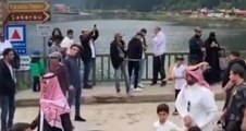 Uzungöl'deki Arap turistlerin kalabalığı gündem oldu