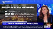 Nuit d'émeutes: 249 policiers et gendarmes ont été blessés, 667 personnes interpellées