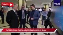 Putin'in akıllı tahtadaki çizimi alay konusu oldu