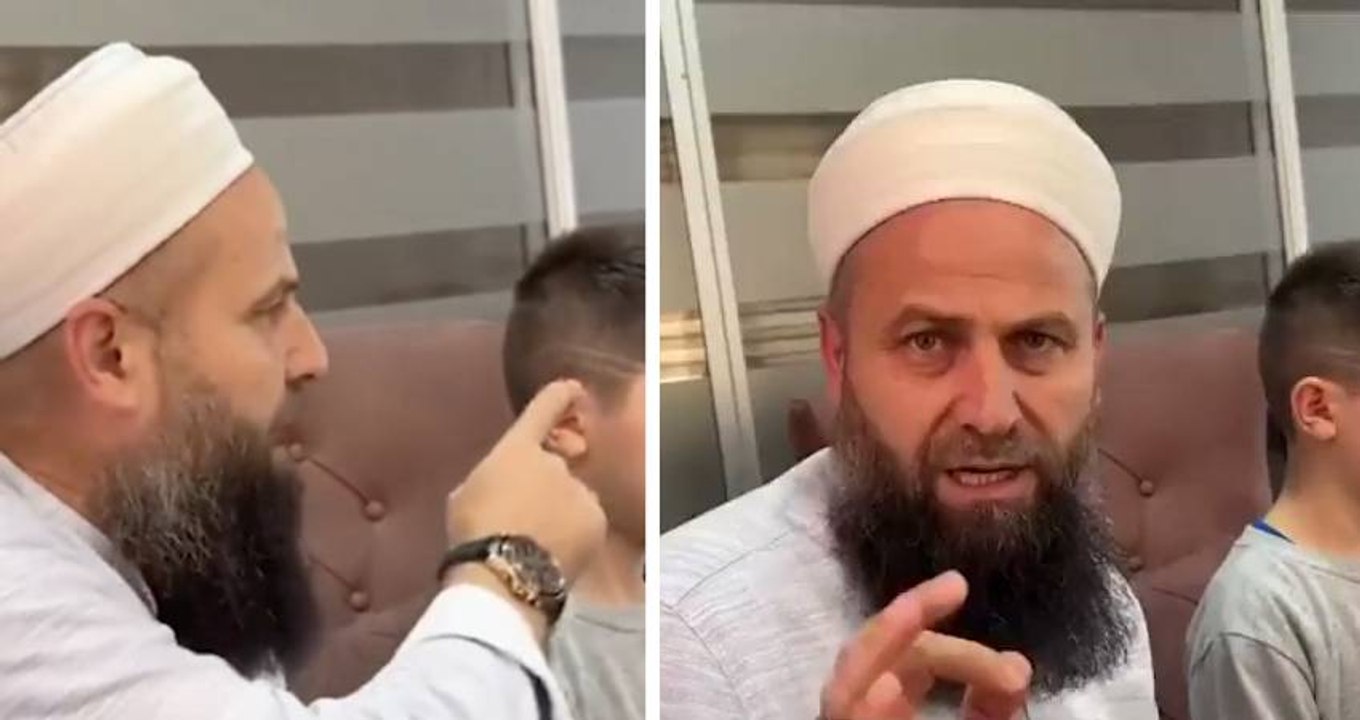 Cami hocası öğrencisinin saçına çizik atan berbere sinirlendi: Çocuklara gavur icadı şeyler yapmayın