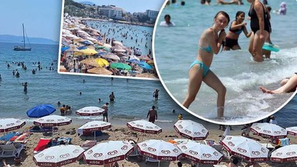 Antalya'da bayramın üçüncü günü de sahiller tıklım tıklım