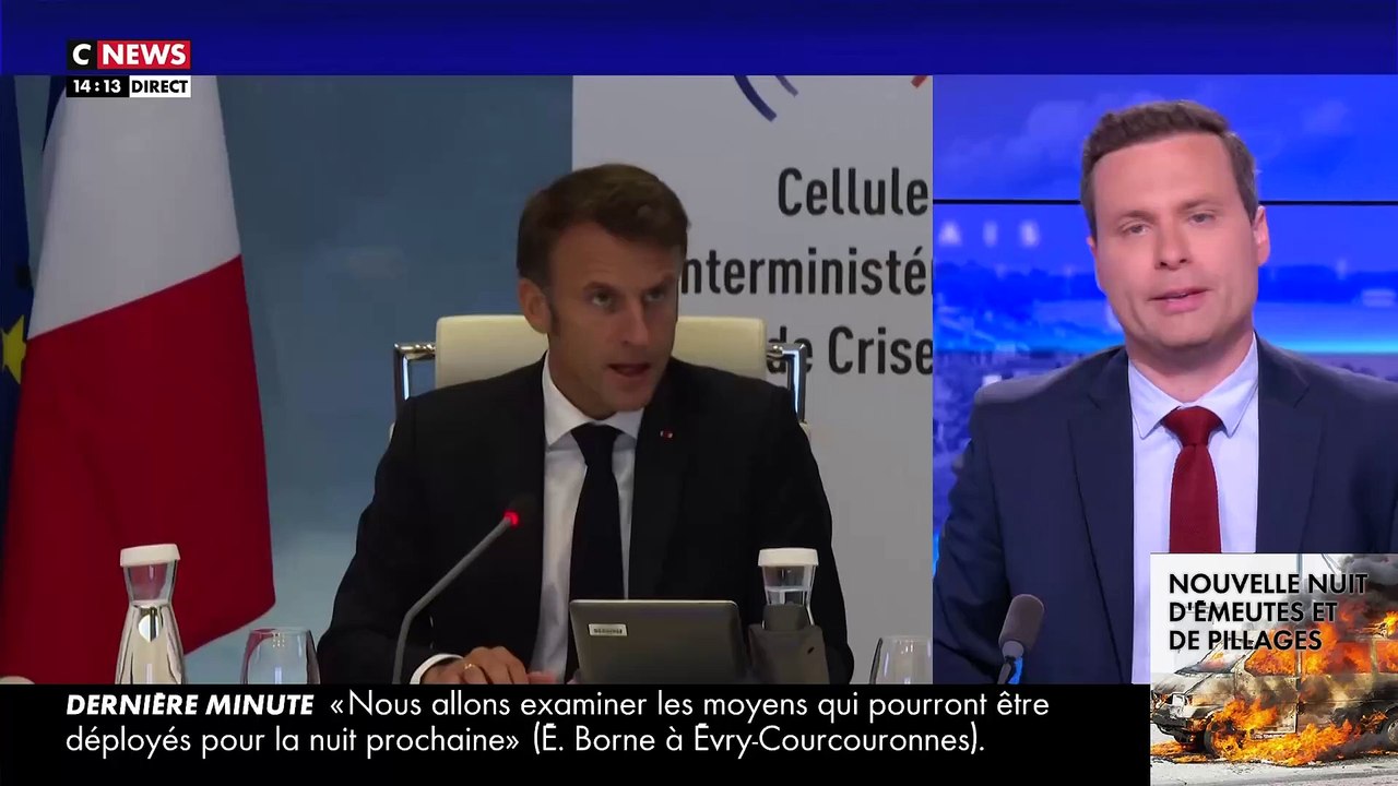Violences - Regardez le président Emmanuel Macron qui s’exprime depuis la cellule interministérielle de crise convoquée cet après-midi au ministère de l’Intérieur - VIDEO
