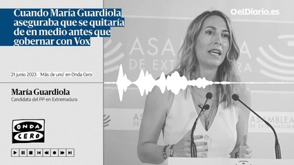 Cuando María Guardiola aseguraba que se quitaría de en medio antes que gobernar con Vox
