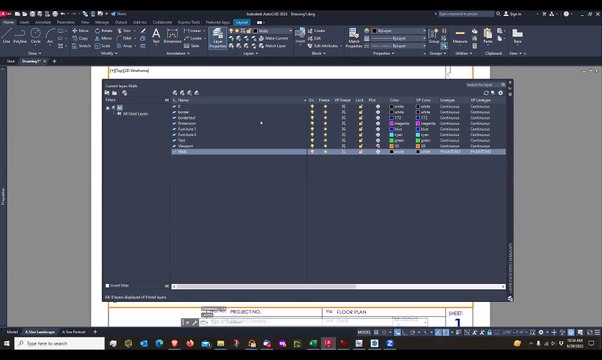 AutoCAD Layer Properties and Linetypes