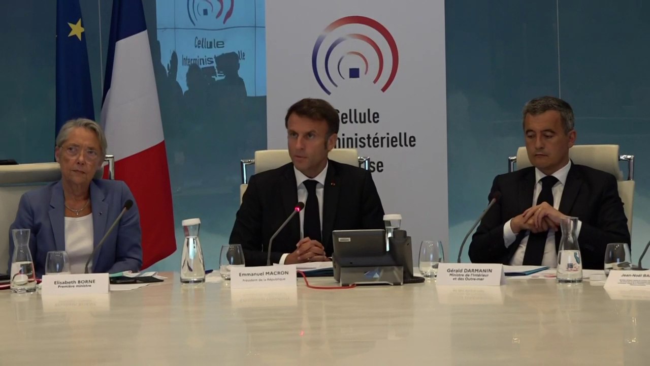 Emeutes : Macron annonce le déploiement de moyens supplémentaires pour le maintien de l'ordre