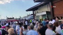 Eminönü'nde 'yolcu kapma' kavgası kamerada: Polis havaya ateş açtı