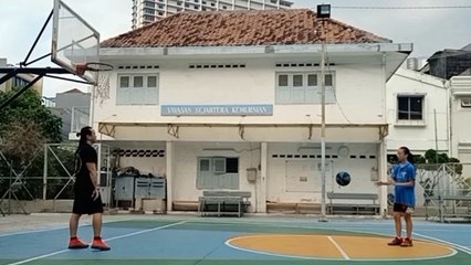 My Childhood Basketball Court, Practicing With My little Princess