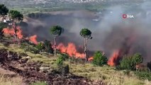 İzmir'de ormanlık alanda çıkan yangına 6 uçakla müdahale sürüyor