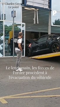 Emeutes à Nantes : évacuation de la voiture-bélier du Lidl de Bellevue