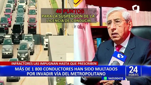 Más de 1 800 conductores han sido multados por invadir vía exclusiva del Metropolitano