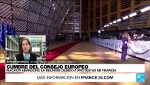 Informe desde Bruselas: Macron se retira de Cumbre Europea por protestas en Francia