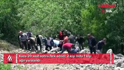 Kaza 20 saat sonra fark edildi:2 kişi öldü 1 kişi ağır yaralandı