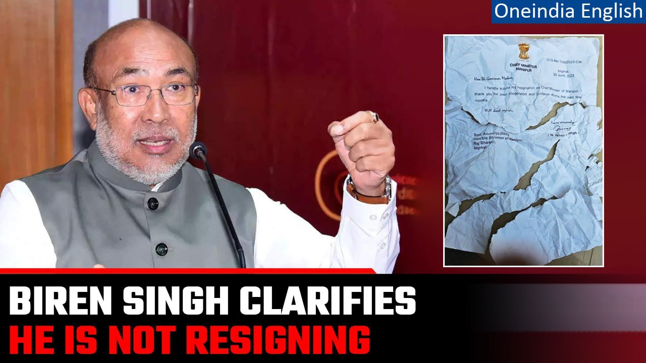 Manipur Violence: CM Biren Singh not to step down after protesters tear resignation letter |Oneindia