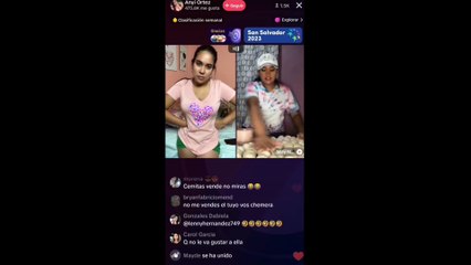 Sexy  vendedora de baleadas cumple uno de sus sueños y conversa con la tiktoker Angie Ortez