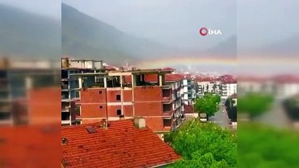 Amasya'da mest eden gökkuşağı manzarası