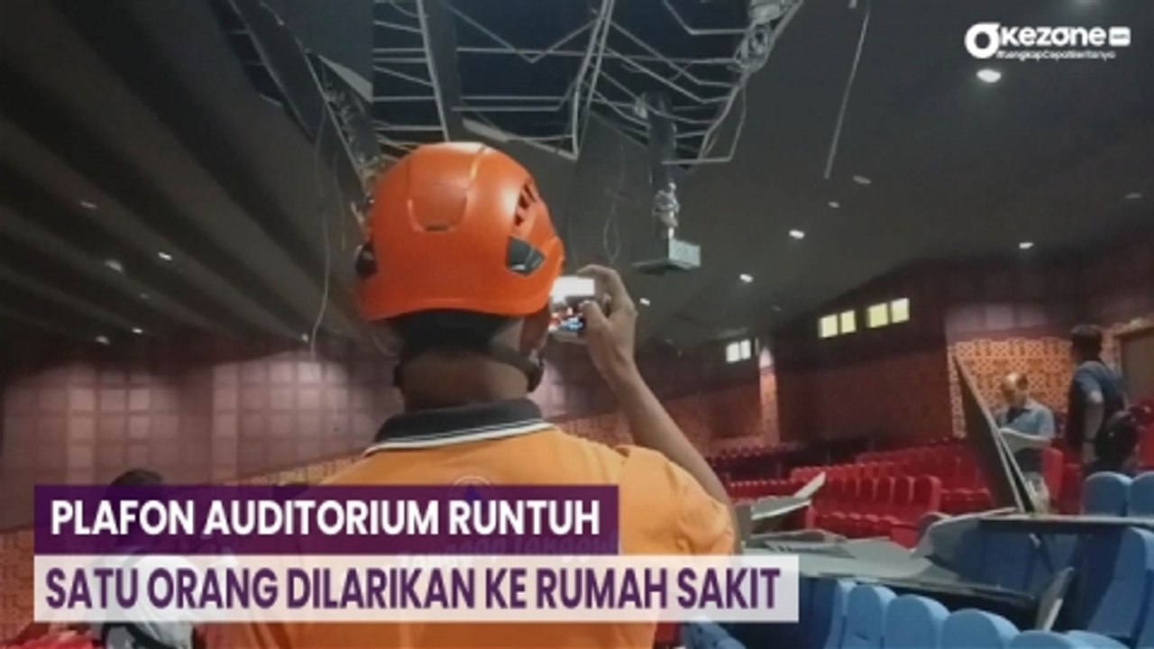 Plafon Auditorium Taman Budaya Gunungkidul Runtuh akibat Gempa, Satu Orang Dilarikan ke Rumah Sakit