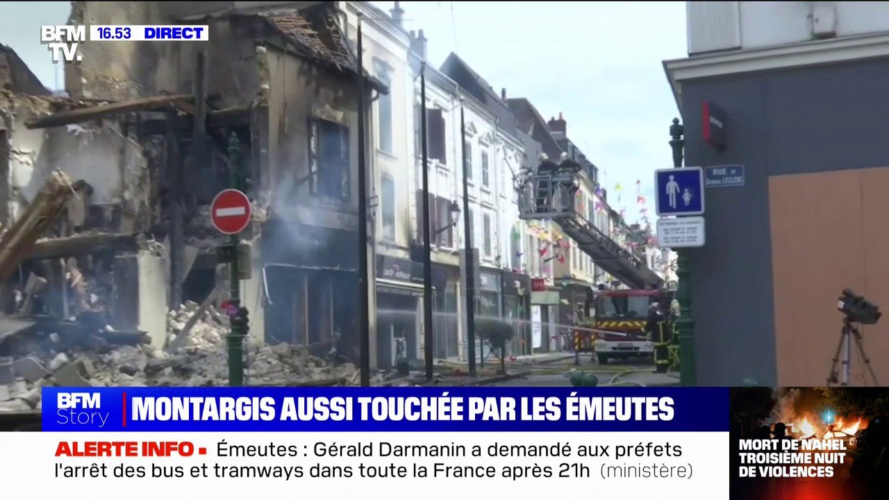 Pharmacie incendiée à Montargis: "Il y a encore un risque d'effondrement", explique le commandant des opérations de secours
