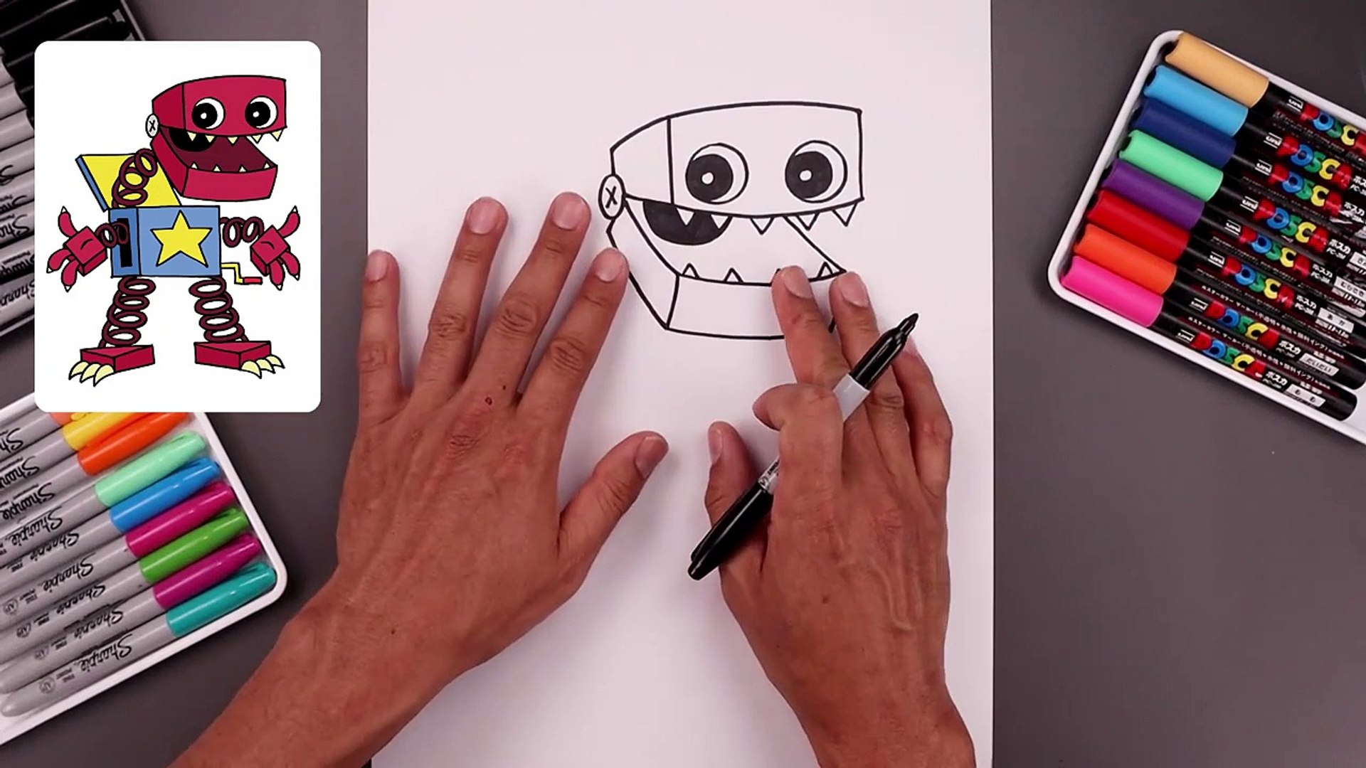 How to draw BOXY BOO - Poppy Playtime 