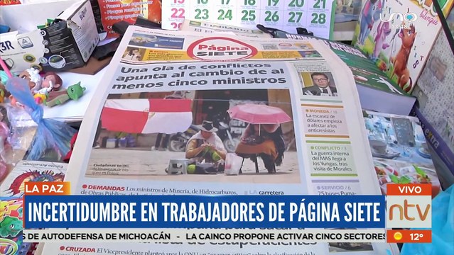 Trabajadores de Página 7 esperan pago de salarios
