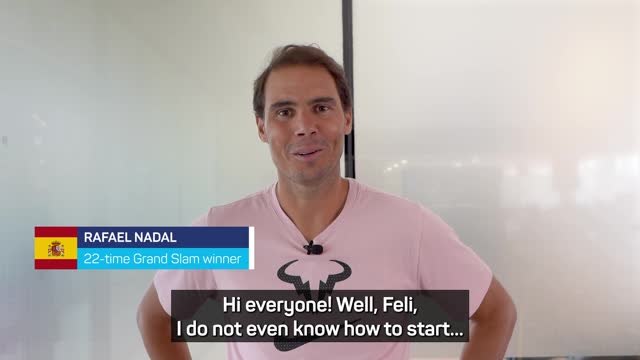 Rafael Nadal congratulates Feliciano Lopez on incredible career