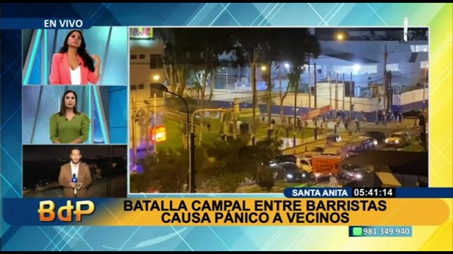 Vecinos de Santa Anita aterrados por batalla campal entre barristas
