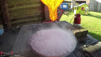 EXPERIMENT: LAVA vs DRY ICE!