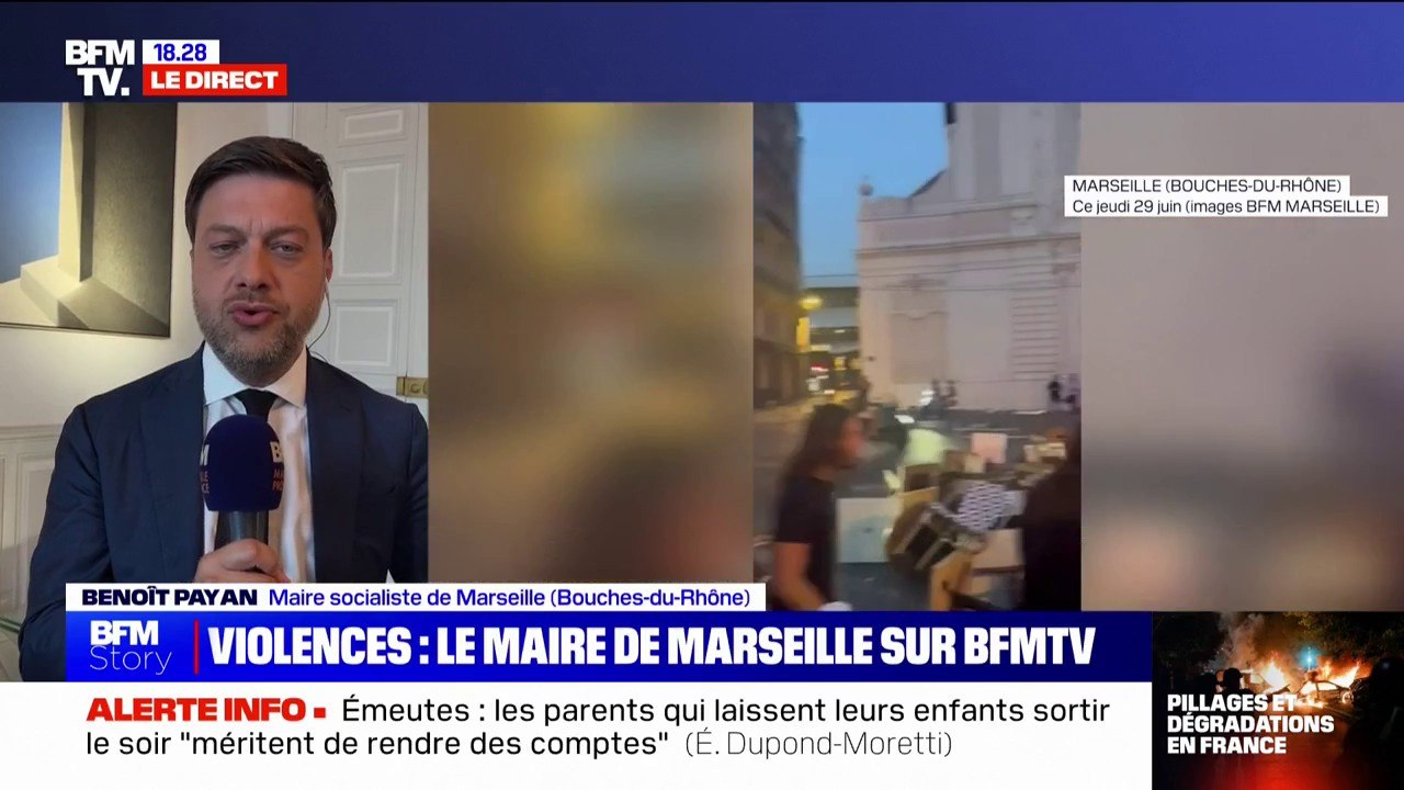 Émeutes: "Personne ne peut accepter que la réponse soit la violence", affirme le maire socialiste de Marseille, Benoît Payan
