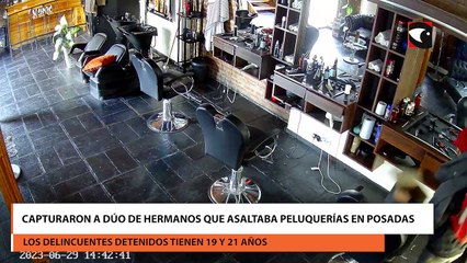 Posadas  Capturaron a dúo de hermanos que asaltaba peluquerías recuperaron lo robado2