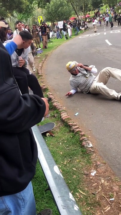 Skater Flies Off Board During Go Skateboarding Day