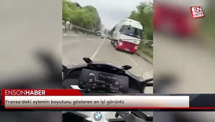 Fransa'daki eylemin boyutunu gösteren en iyi görüntü