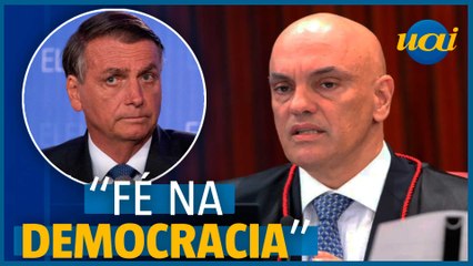 Moraes sobre Bolsonaro inelegível: "Fé na democracia"