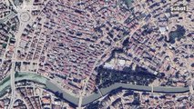 Des traces de destruction à Hatay après le tremblement de terre de Kahramanmaraş sont visibles sur les photos satellites