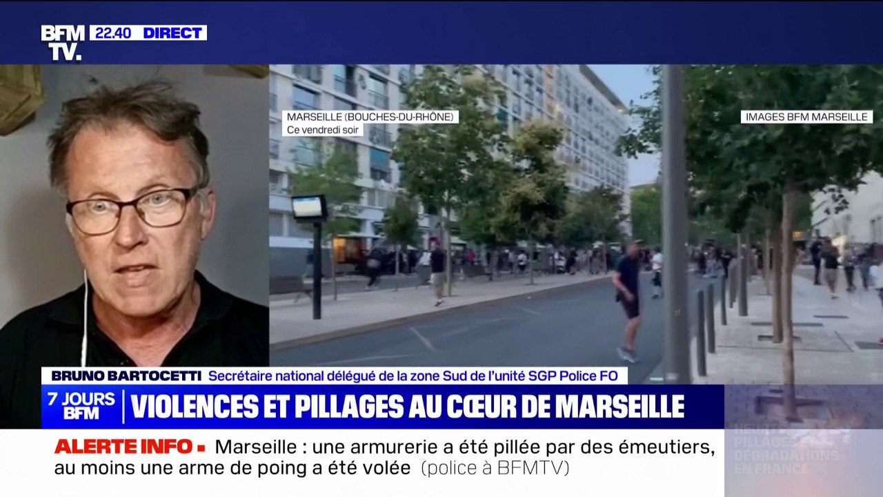 Émeutes: "On sent presque une forme de guérilla", pour Bruno Bartocetti (unité SGP Police FO zone Sud)