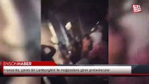 Fransa'da, çalıntı bir Lamborghini ile mağazalara giren protestocular
