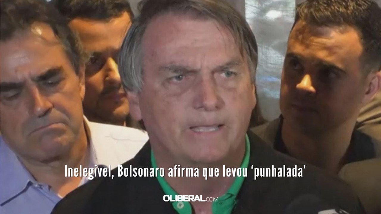 Inelegível, Bolsonaro afirma que levou ‘punhalada’