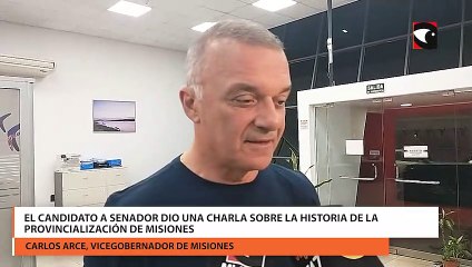 El candidato a senador dio una charla sobre la historia de la provincialización de Misiones