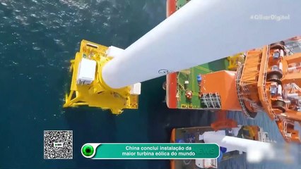 China conclui instalação da maior turbina eólica do mundo