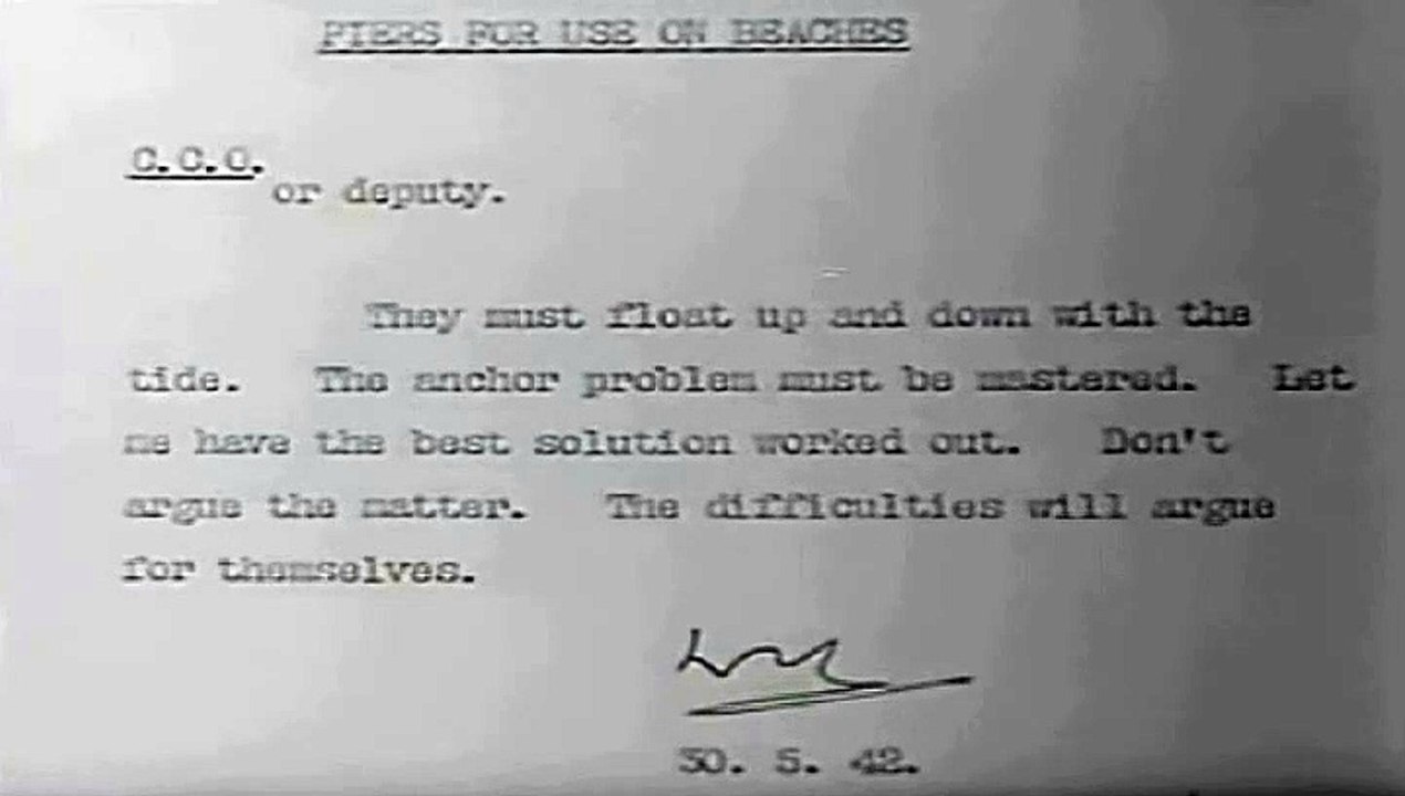 UK MOD Official: The floating port of Arromanches in 1944, a crazy idea become reality – Arromanches