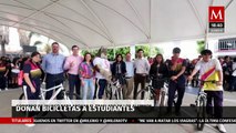 Secretaría de Transporte de Jalisco donan 120 bicicletas al Colegio Bachilleres del estado