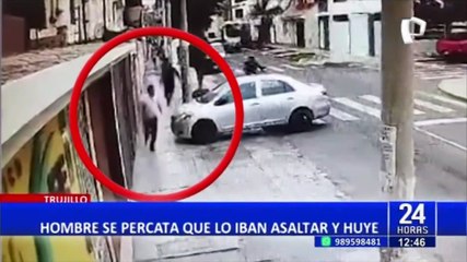Trujillo: hombre sale ‘disparado’ cuando se percató de que iban a asaltarlo
