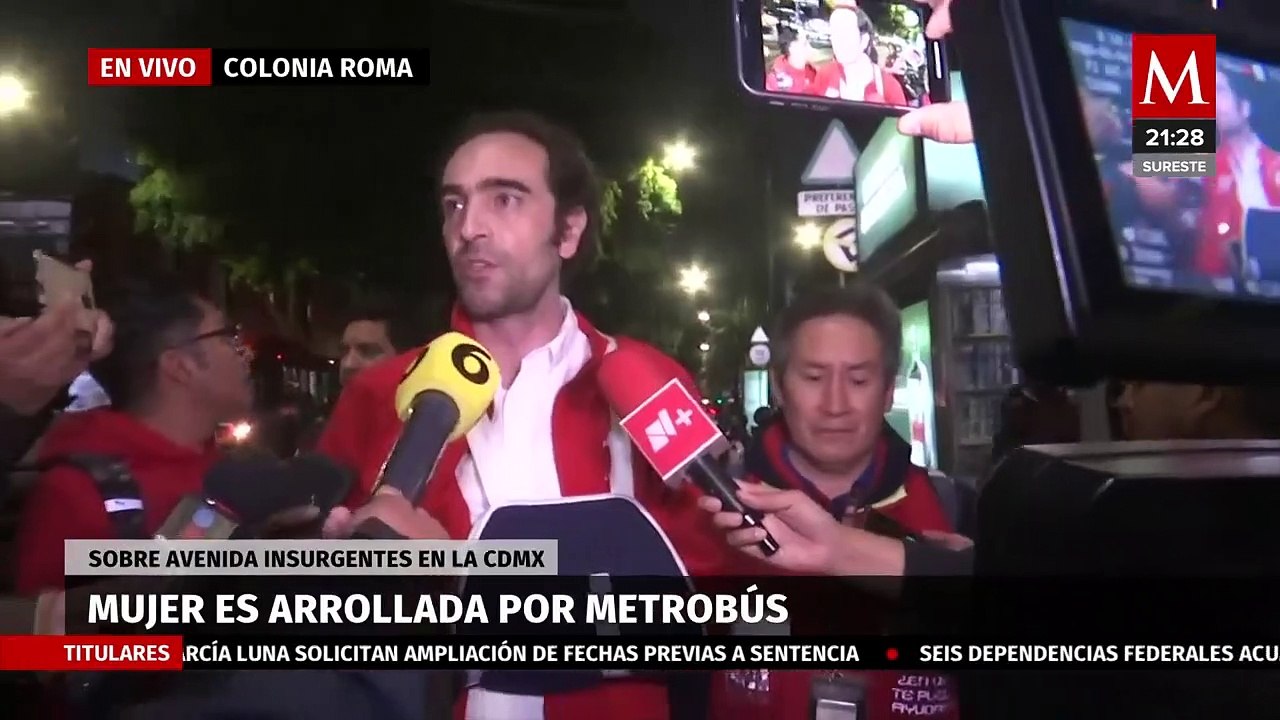 Mujer pierde la vida tras ser arrollada por el Metrobús en Insurgentes ...