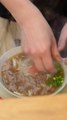 Popular stand-up soba restaurant in Osaka, Japan Freshly made soba with delicious soup stock