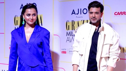 Tejasswi Prakash- Karan Kundrra Look Stunning At Grazia Millenial Awards 2023