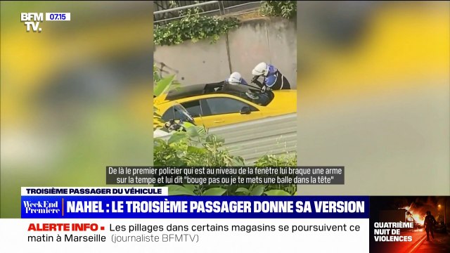 Je l'ai vu agoniser, il tremblait. On a percuté une barrière : le troisième passager de la voiture que conduisait Nahel livre sa version des faits