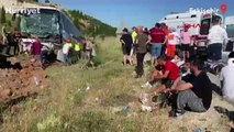Eskişehir'de yolcu otobüsü şarampole düştü: 35 yaralı