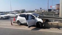 Antalya'da otomobil bariyere ok gibi saplandı: 1 ölü, 2 ağır yaralı