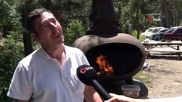 Bürger, die den Feiertag nutzten, atmeten im Hochland von Kızılcahamam.