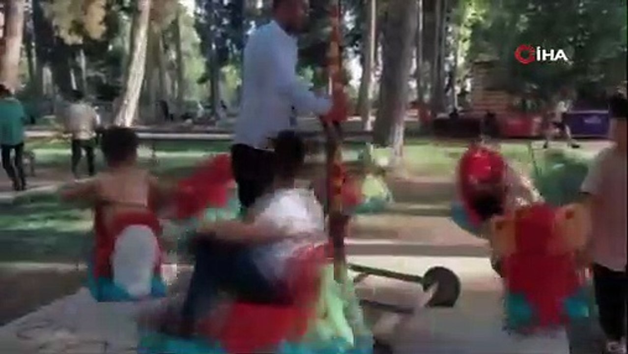 Çocukların bayram eğlencesi faciayla bitti! O anlar kamerada