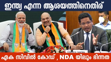 ഏക സിവില്‍ കോഡ്; ബിജെപിയുടെ സഖ്യകക്ഷിക്കും ആശങ്ക, 'ഇന്ത്യ എന്ന ആശയത്തിനെതിര്'